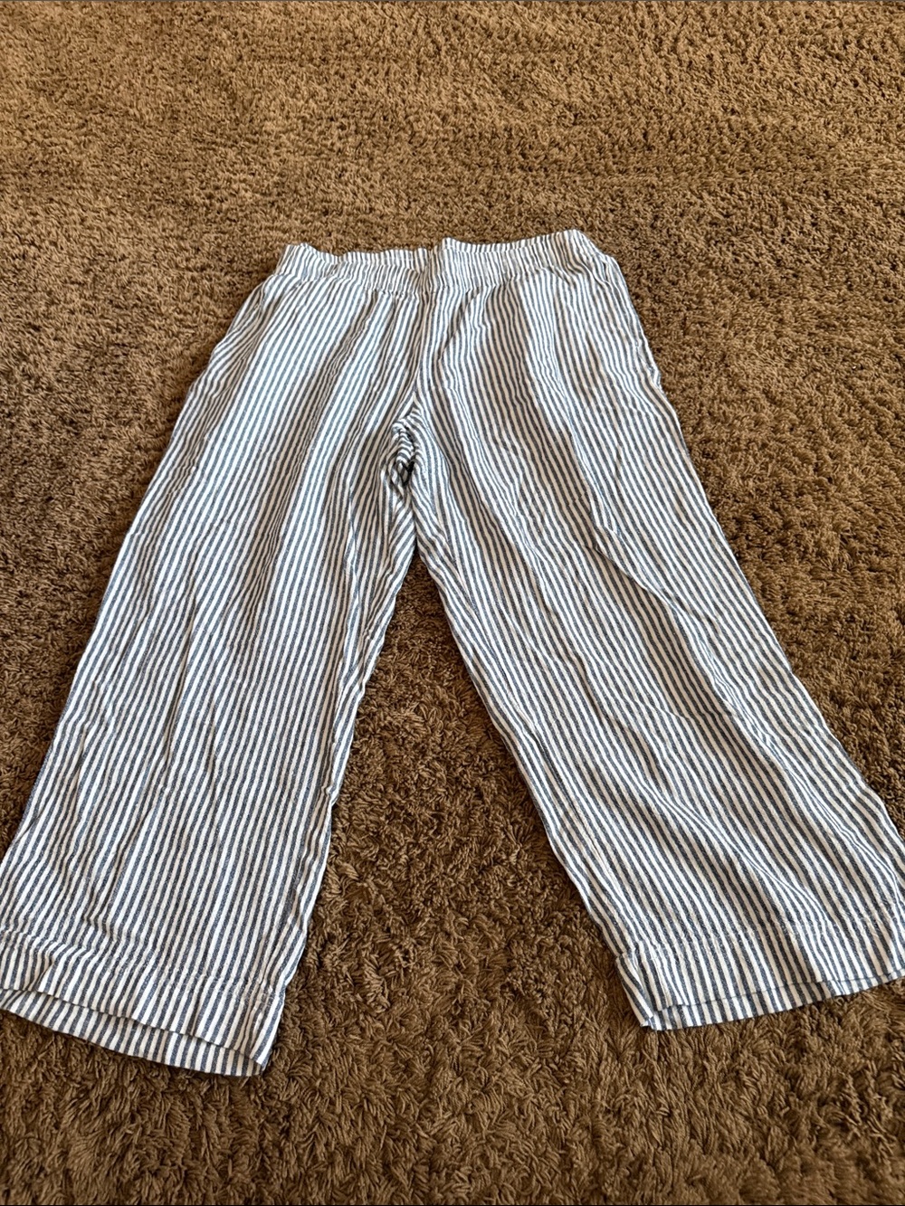 Old Navy Blue and White Striped Wide-Leg Pants